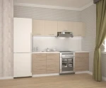 Virtuvinių spintelių komplektas Halmar Katia 220, kreminės/ąžuolo spalvos