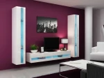 Cama Living room cabinet set VIGO NEW 3 baltas gloss