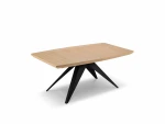 Išskleidžiamas stalas Windsor & Co Sky, 180 cm, rudas/juodas