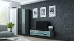 Cama Living room cabinet set VIGO NEW 13 pilkas/pilkas gloss