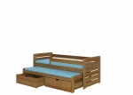 Vaikiška lova ADRK Furniture Tomi 05 200x90 su šonine apsauga, ruda