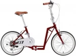 The-sliders Sulankstomas dviratis, paspirtukas 2in1 Lite stilingas ir patogus, sulankstomas Burgundy Raudona