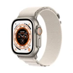 Išmanusis laikrodis Apple Watch Ultra GPS + Cellular, 49 mm, Titano spalvos korpusas su "Starlight Alpine" dirželiu - Medium