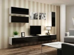 Cama Living room cabinet set VIGO 13 baltas/juodas gloss