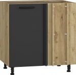 VENTO DN-100/82 corner lower cabinet, color: craft oak/antracite