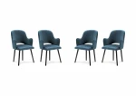 4-ių kėdžių komplektas Milo Casa Laelia, mėlynas
