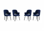 4-ių kėdžių komplektas Milo Casa Laelia, ryškiai mėlynas