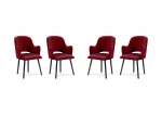 4-ių kėdžių komplektas Milo Casa Laelia, raudonas