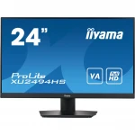 Monitorius  iiyama ProLite XU2494HS-B2/ 24" (23.8" viewable)1920 x 1080 Full HD (1080p) @ 75 Hz - VA - 250 cd / m² - 3000:1 - 4 ms - HDMI, DisplayPort - speakers - matte juodas