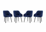 4-ių kėdžių komplektas Milo Casa Luisa, tamsiai mėlynas