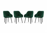 4-ių kėdžių komplektas Milo Casa Luisa, žalias