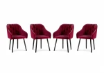 4-ių kėdžių komplektas Milo Casa Luisa, raudonas