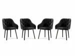 4-ių kėdžių komplektas Milo Casa Luisa, juodas