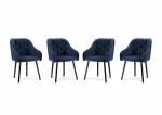 4-ių kėdžių komplektas Milo Casa Luisa, ryškiai mėlynas