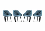4-ių kėdžių komplektas Milo Casa Luisa, mėlynas