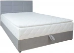 Lova Continental bed LEVI 140x200cm, with mattress, pilkas