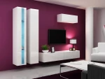 Cama Living room cabinet set VIGO NEW 1 baltas gloss