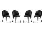4-ių kėdžių komplektas Milo Casa Livia, juodas