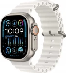 Išmanusis laikrodis Apple Watch Ultra 2 GPS + Cellular, 49 mm, Titano spalvos korpusas su baltos spalvos dirželiu