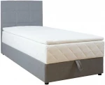Lova Continental bed LEVI 90x200cm, with mattress, pilkas