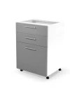 VENTO DS3-60/82 lower cabinet with drawers, color: baltas/light pilkas