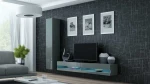 Cama Living room cabinet set VIGO NEW 9 pilkas/pilkas gloss