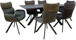 Valgomojo komplektas EDDY-2 stalas, 6 kėdės (10333, 10334)
