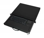 aixcase 19" Rack 1U Klaviatūra US Touchpad USB juodas
