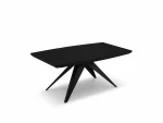 Išskleidžiamas stalas Windsor & Co Sky, 200 cm, juodas