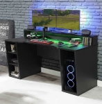 Kompiuterinių žaidimų stalas Forte Tezaur I, juodas