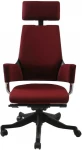 Biuro kėdė DELPHI su galvos atrama, 60x47x116-128,5 cm, sėdynė ir atlošas: vilkti audiniu, spalva: tamsiai raudona