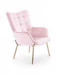 Fotelis CASTEL 2 l. chair, color: light pink