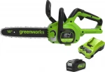 Greenworks GD24CS30K4 grandininis pjūklas 24 V su 30 cm ilgio juosta (su 4Ah akumuliatoriumi ir krovikliu)
