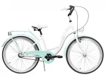 Vaikiškas dviratis AZIMUT Julie 24" 3-speed 2021, baltas/žalias