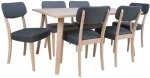 Valgomojo komplektas ADORA stalas, 6 kėdės (21927)