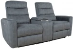 Fotelis Recliner sofa GASTON 2-seater, electric, pilkas velvet