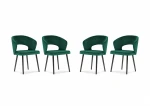 4-ių kėdžių komplektas Windsor and Co Elpis, tamsiai žalias