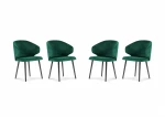 4-ių kėdžių komplektas Windsor and Co Nemesis, tamsiai žalias