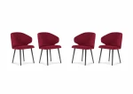 4-ių kėdžių komplektas Windsor and Co Nemesis, raudonas