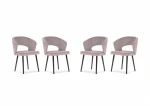 4-ių kėdžių komplektas Windsor and Co Elpis, rožinis