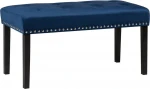 Beliani YORKTON mėlynas veliūrinis miegamojo suolas