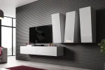 Cama Living room cabinet set VIGO SLANT 1 baltas gloss