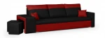 Sofa Bellezza Dakota, raudona/juoda
