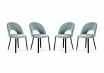 4-ių kėdžių komplektas Milo Casa Lucia, šviesiai mėlynas