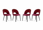 4-ių kėdžių komplektas Milo Casa Lucia, raudonas