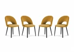 4-ių kėdžių komplektas Milo Casa Lucia, geltonas