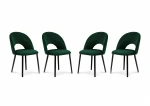 4-ių kėdžių komplektas Milo Casa Lucia, tamsiai žalias