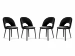4-ių kėdžių komplektas Milo Casa Lucia, juodas