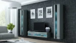 Cama Living room cabinet set VIGO NEW 12 pilkas/pilkas gloss