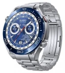 Išmanusis laikrodis Huawei Watch Ultimate Voyage, Sidabrinės spalvos korpusas su mėlynos spalvos apvadu